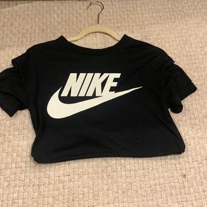 black cropped bike top